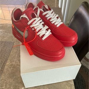 Nike Red Off-White Air-Force 1s